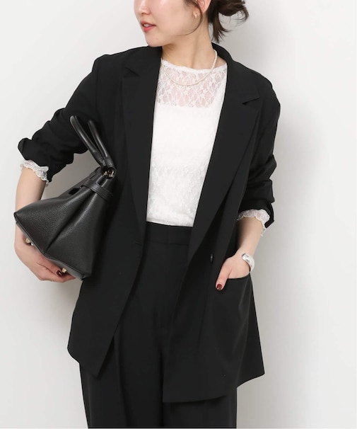 ［UVカット / 防シワ］ウォッシャブルストレッチテーラードジャケット