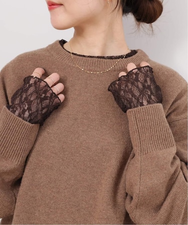 《追加2》フラワーシアーレースロングスリーブ