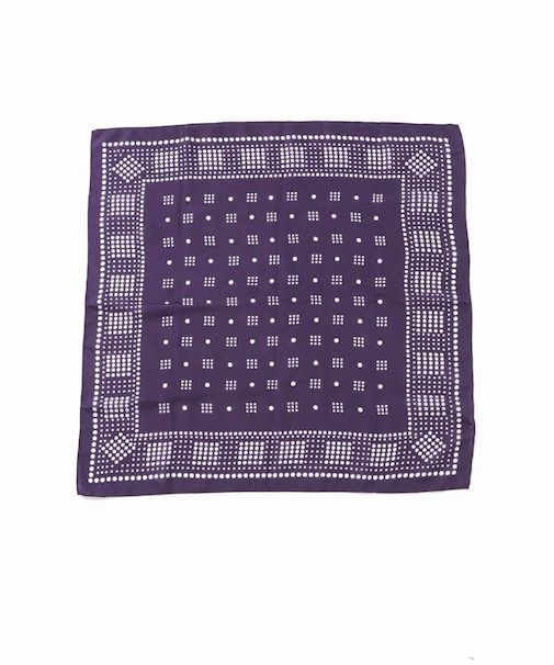 シルクスカーフ ドットパターン