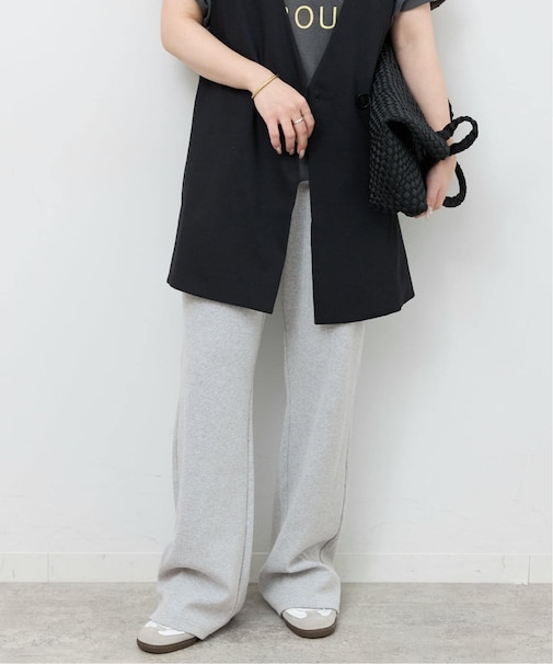 リブジャージーフレアパンツ