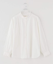 コットンタイプライタースカラップブラウス