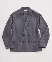 メランジ ドライダブルブレスト ジャケット