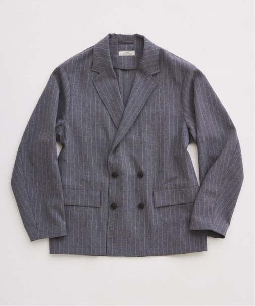 メランジ ドライダブルブレスト ジャケット