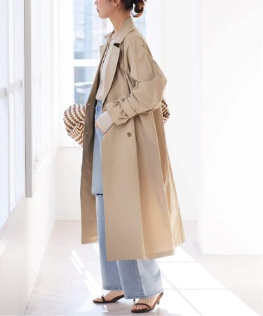 《追加2》［洗濯機洗い可］コットンナイロンライトトレンチコート