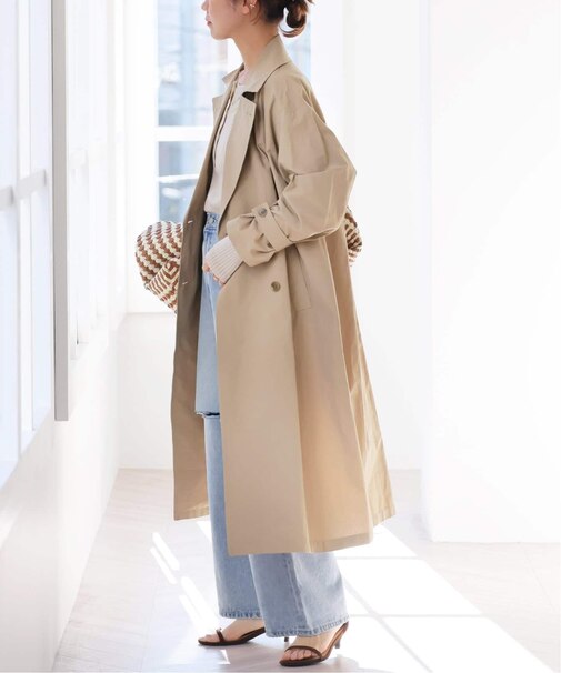 《追加2》［洗濯機洗い可］コットンナイロンライトトレンチコート