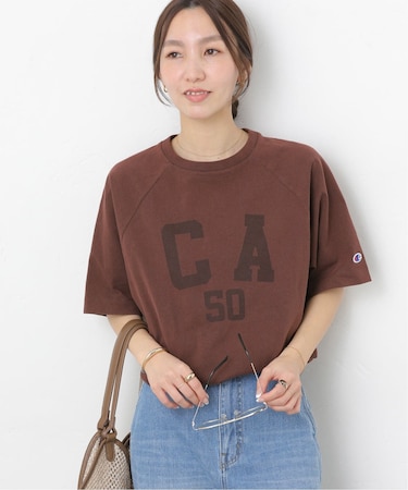 別注【Champion/チャンピオン】16s/1 Jersey TEE Bleach Wash:Tシャツ