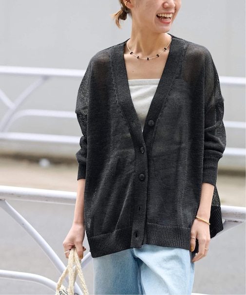 《追加 / 新色》PEリネンルーズVカーディガン