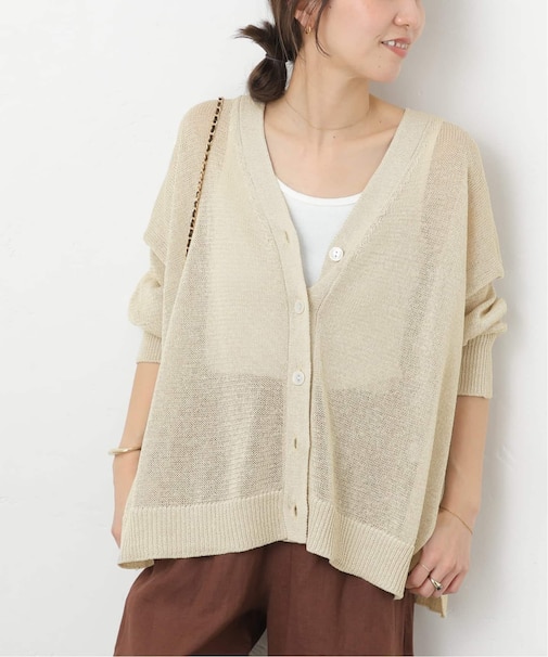 《追加 / 新色》PEリネンルーズVカーディガン