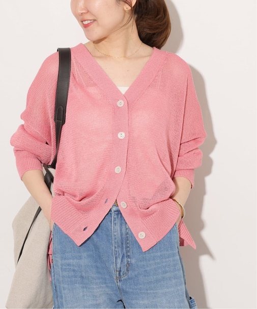 《追加 / 新色》PEリネンルーズVカーディガン