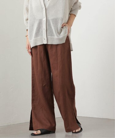《一部WEB限定追加 / 新色 / 新サイズ》麻スリットイージーパンツ
