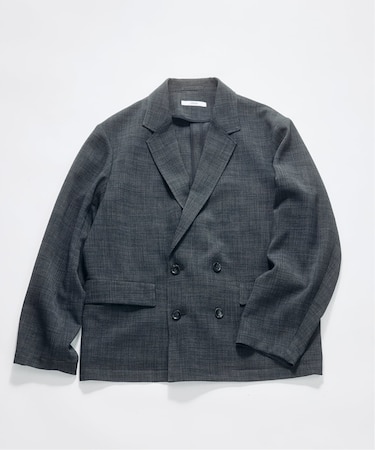 テックキャンバス  ダブルプレスト ジャケット(セットアップ対応可能)