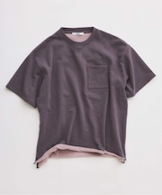 ミニ裏毛 コントラストカラー カットオフTシャツ