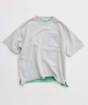 ミニ裏毛 コントラストカラー カットオフTシャツ