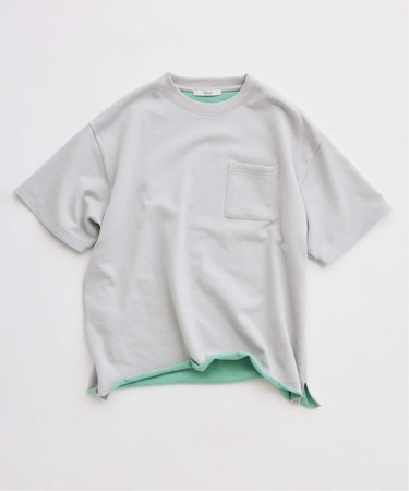 ミニ裏毛 コントラストカラー カットオフTシャツ