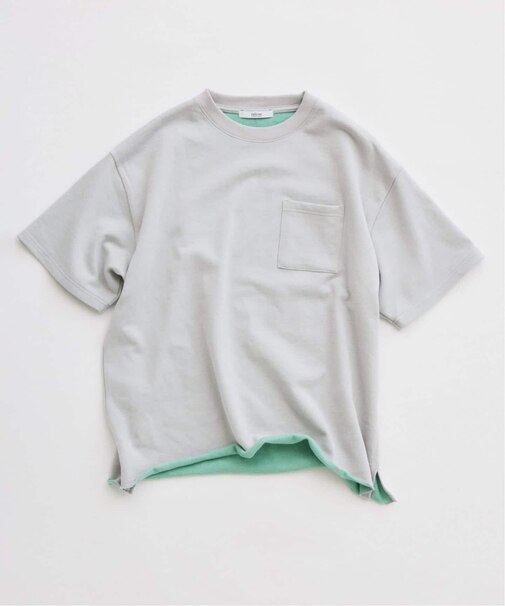 ミニ裏毛 コントラストカラー カットオフTシャツ