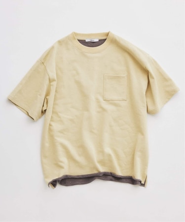 ミニ裏毛 コントラストカラー カットオフTシャツ