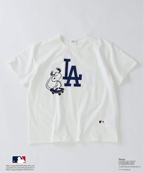 PEANUTS / ピーナッツ 別注 MLB ベースボール プリントTシャツ