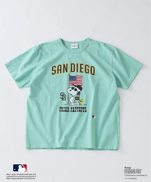 PEANUTS / ピーナッツ 別注 MLB ベースボール プリントTシャツ