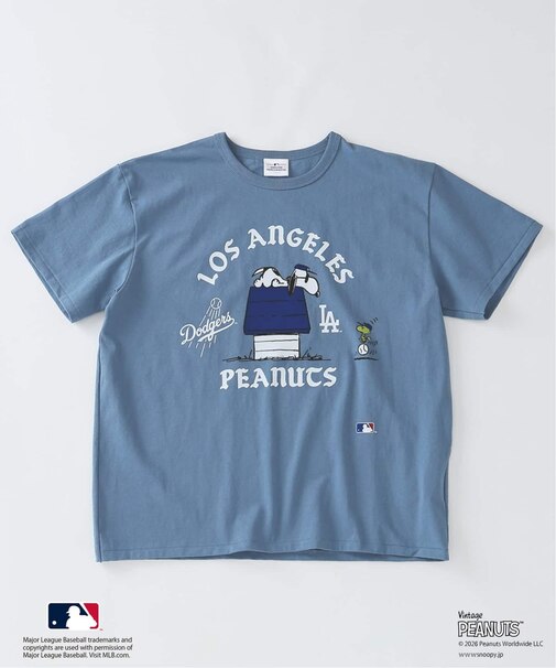 PEANUTS / ピーナッツ 別注 MLB ベースボール プリントTシャツ
