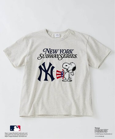 PEANUTS / ピーナッツ 別注 MLB ベースボール プリントTシャツ