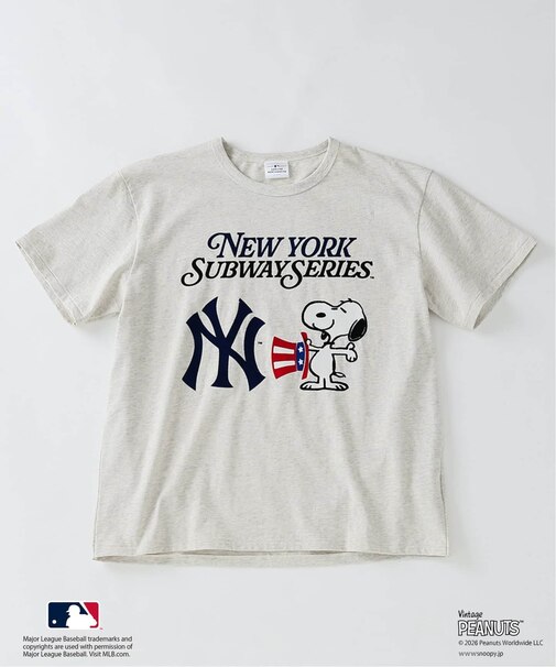 PEANUTS / ピーナッツ 別注 MLB ベースボール プリントTシャツ