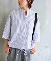 《追加 / 新色》ストライプバンドカラードロストシャツ