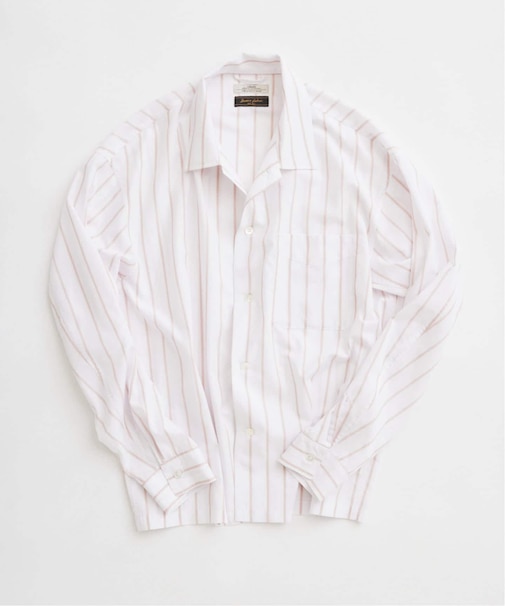 JAMES FABRIC / ジェームスファブリック レーヨンブレンド ストライプ シャツ