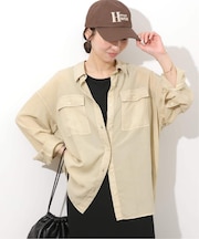 ガーメントダイオーバーサイズシャツ