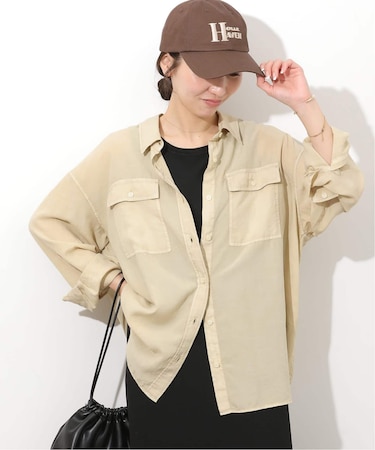 ガーメントダイオーバーサイズシャツ