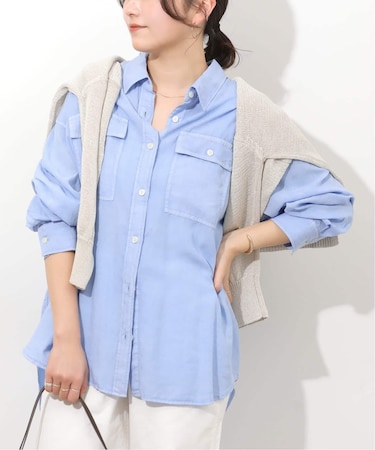 ガーメントダイオーバーサイズシャツ