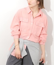 ガーメントダイオーバーサイズシャツ