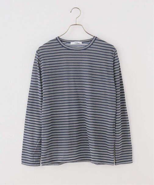 シアーボーダーロングスリーブTシャツ