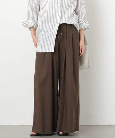 《追加 / 新色》リネンコットンワイドギャザーパンツ