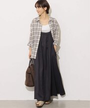 《2点セット》リネンミックスタックワンピース+タンク