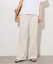 リネンコットンギャザータックパンツ