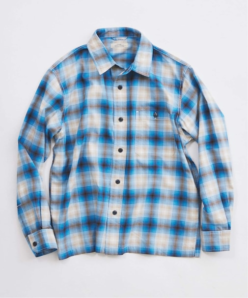 カラー オンブレ ワークシャツ