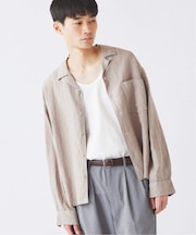 European Flax / ヨーロピアンフラックス 製品染め オープンカラーシャツ