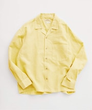 European Flax / ヨーロピアンフラックス 製品染め オープンカラーシャツ