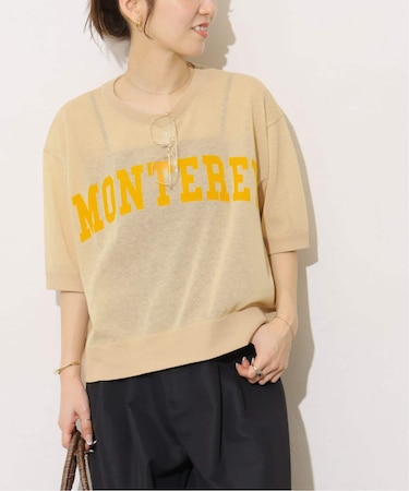 シアーロゴハーフスリーブプルオーバー