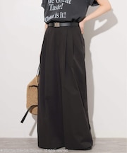 コットンナイロンタックワイドロングパンツ