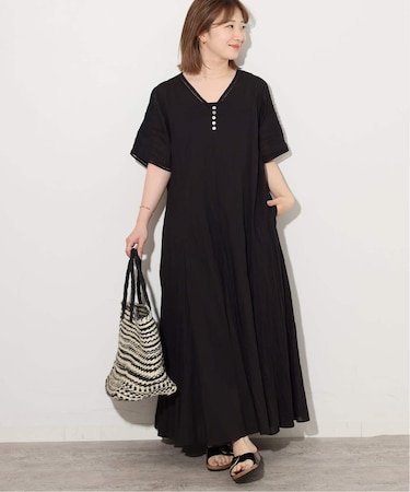 コットンボイルクリンクルマーメイドワンピース