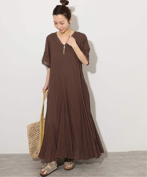 コットンボイルクリンクルマーメイドワンピース