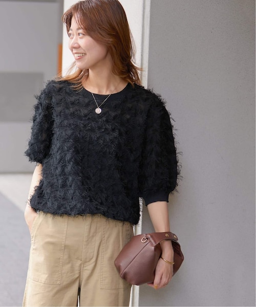 7/8まで出品！JOURNAL STANDARD ハーフスリーブプルオーバー コットンハーフスリーブプルオーバー（ニット/セーター）｜journal