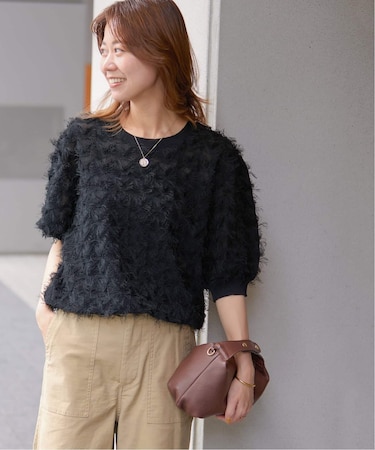 《追加 / 新色》フリンジハーフスリーブプルオーバー