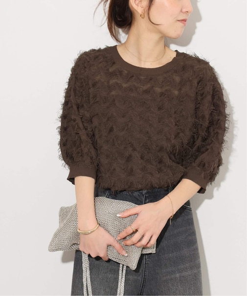 《追加 / 新色》フリンジハーフスリーブプルオーバー