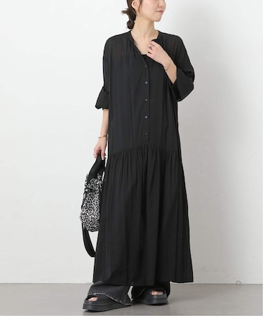 グリッタードット無地ワンピース