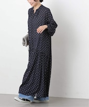 グリッタードット無地ワンピース