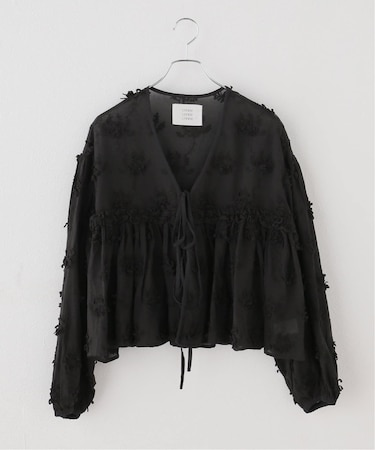 【crinkle crinkle crinkle】 3D embroidery gather bolero