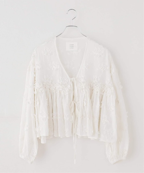 【crinkle crinkle crinkle】 3D embroidery gather bolero