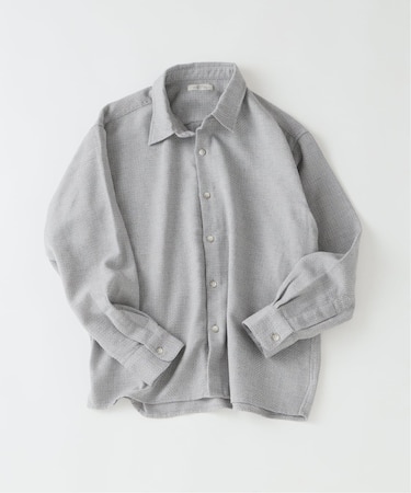 リネンブレンド メランジドビー シャツ